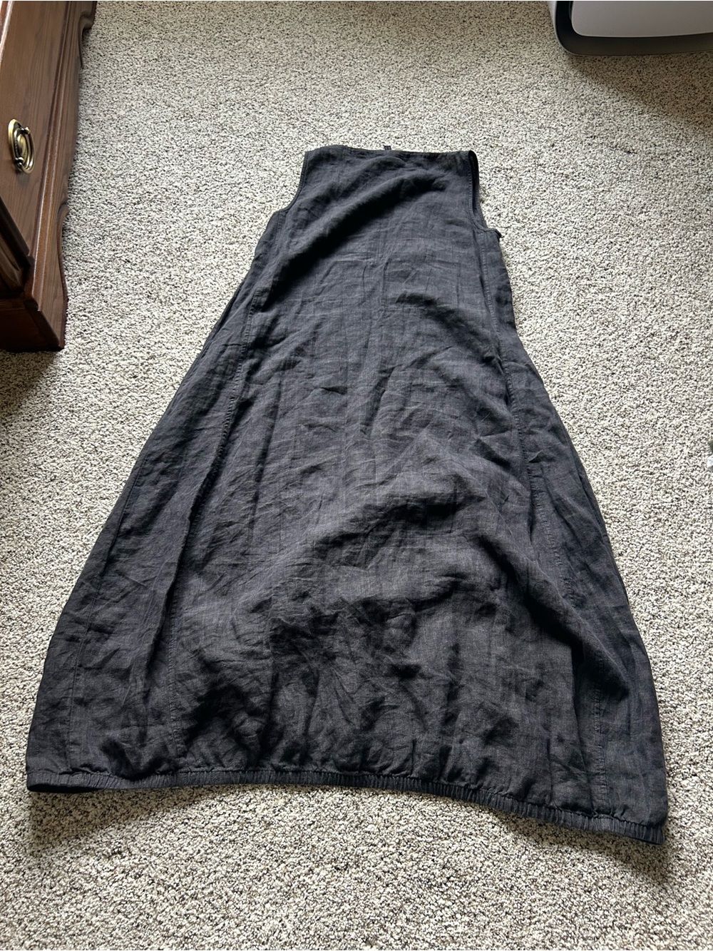 Eileen Fisher Charcoal Linen Dress | XXS - Picture 2 of 4